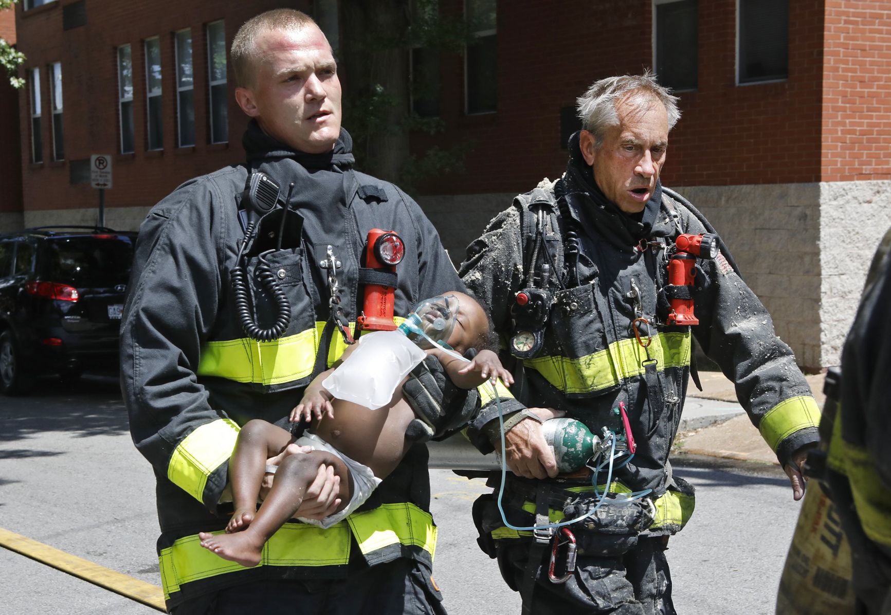 Four Children rescued from smoky fire